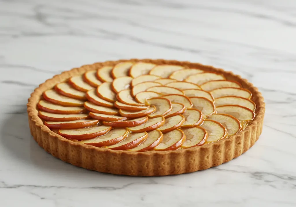 Tarte aux pommes avec des tranches