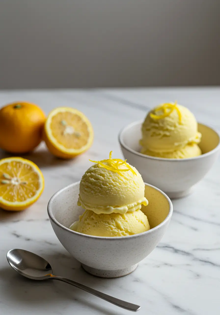 Crème glacée au yuzu