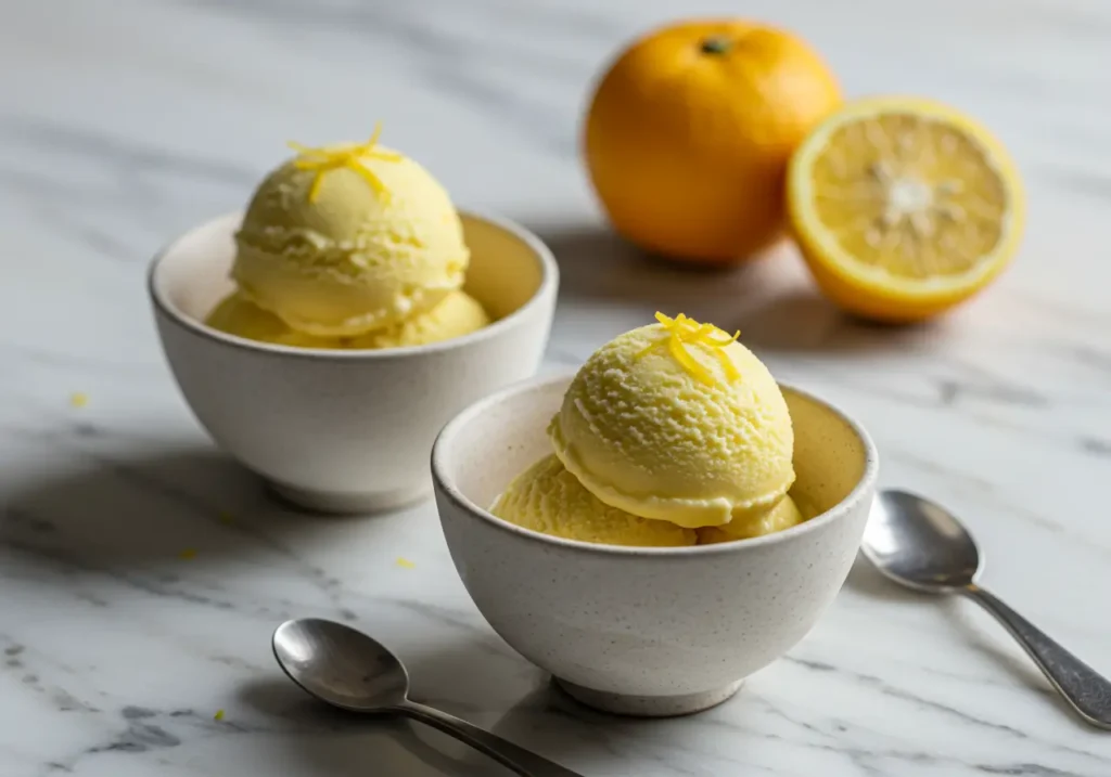 Crème glacée au yuzu
