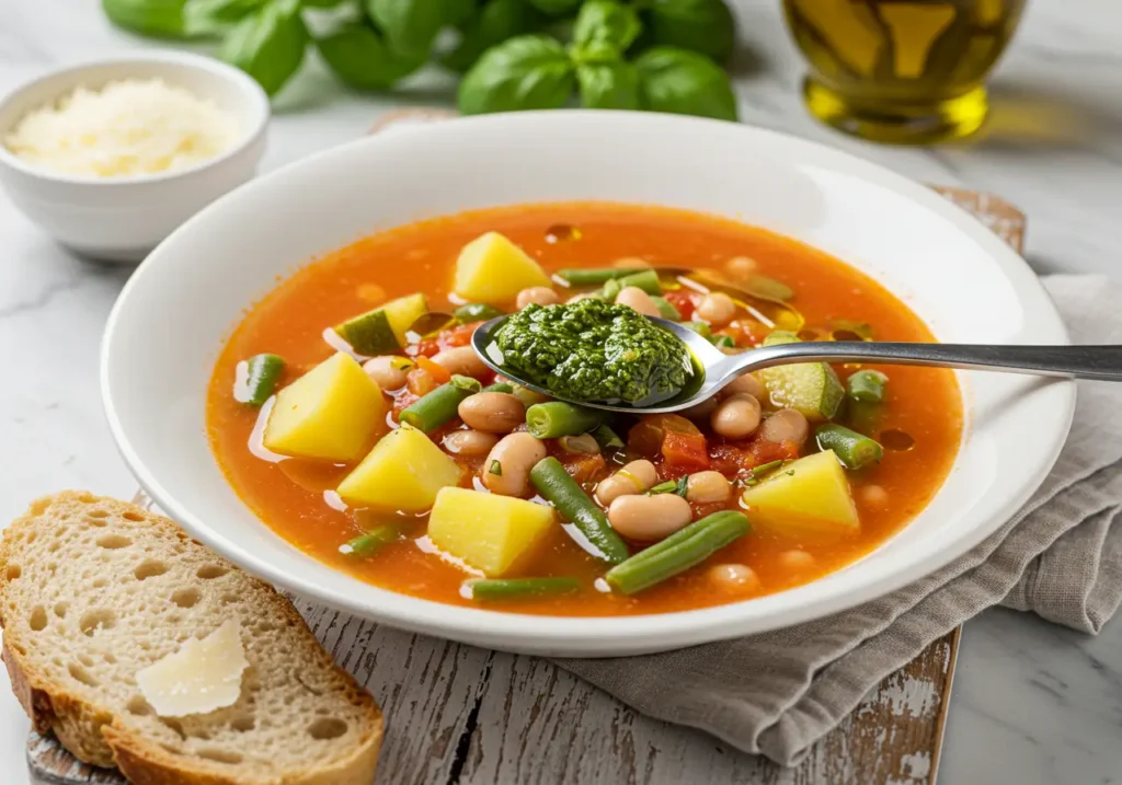 Une assiette de  soupe au Pistou Provençale