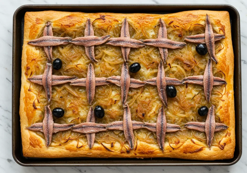 pissaladière aux oignons confits