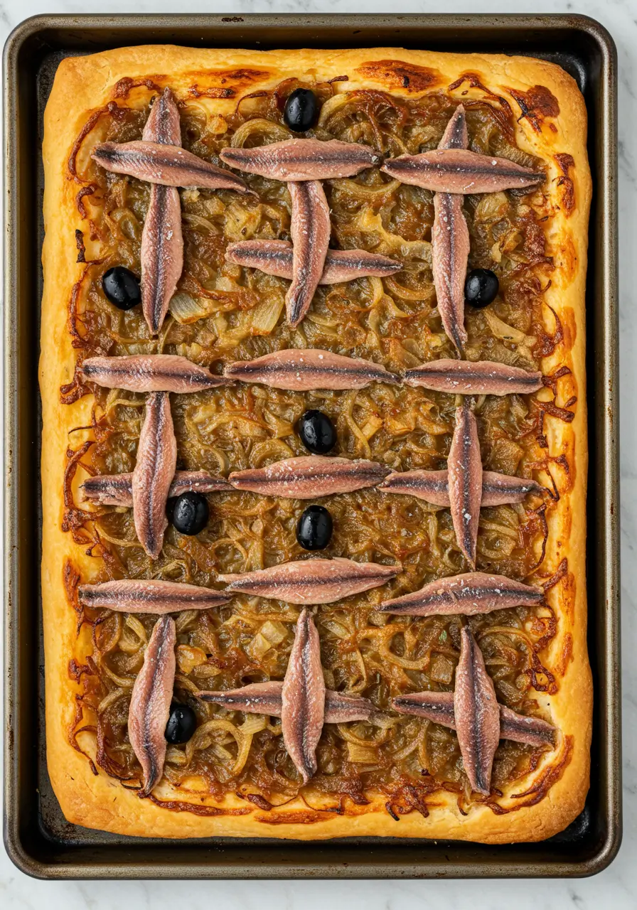 pissaladière aux oignons confits