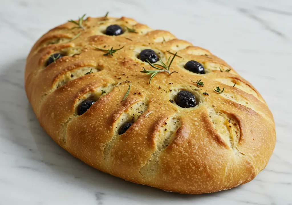 La Fougasse aux Olives et aux Herbes.