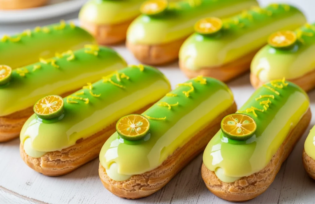 Éclairs en Tube au Calamansi et Citron Vert