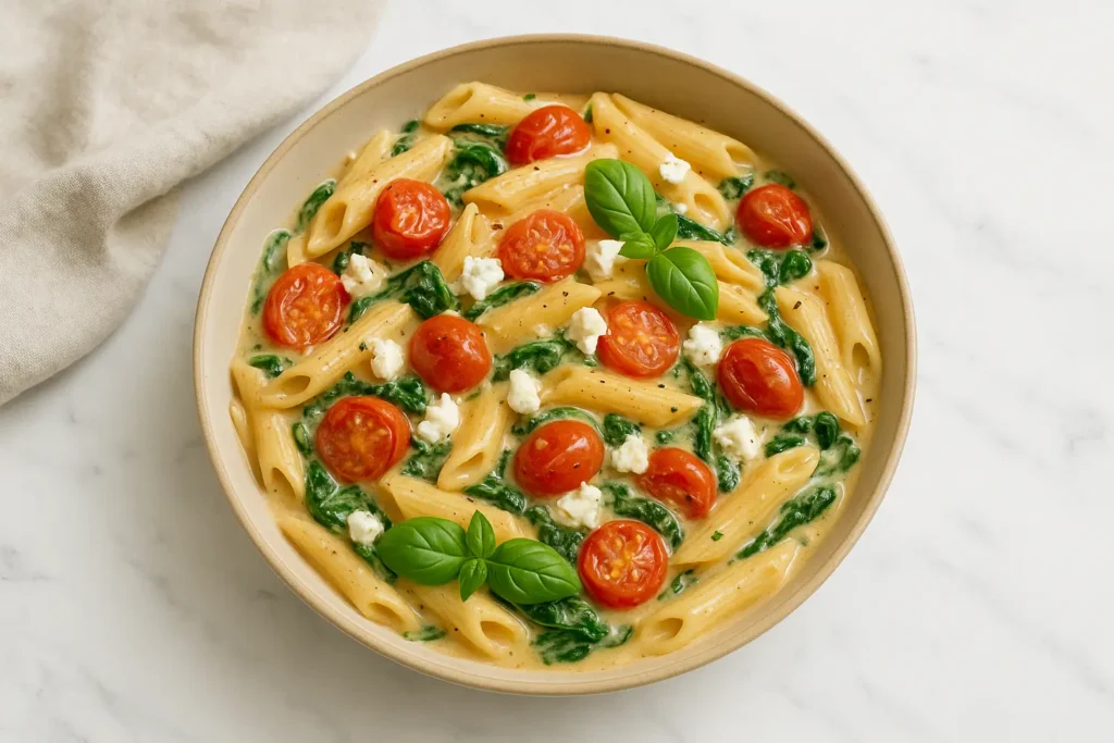 One pot pasta crémeux tomates 