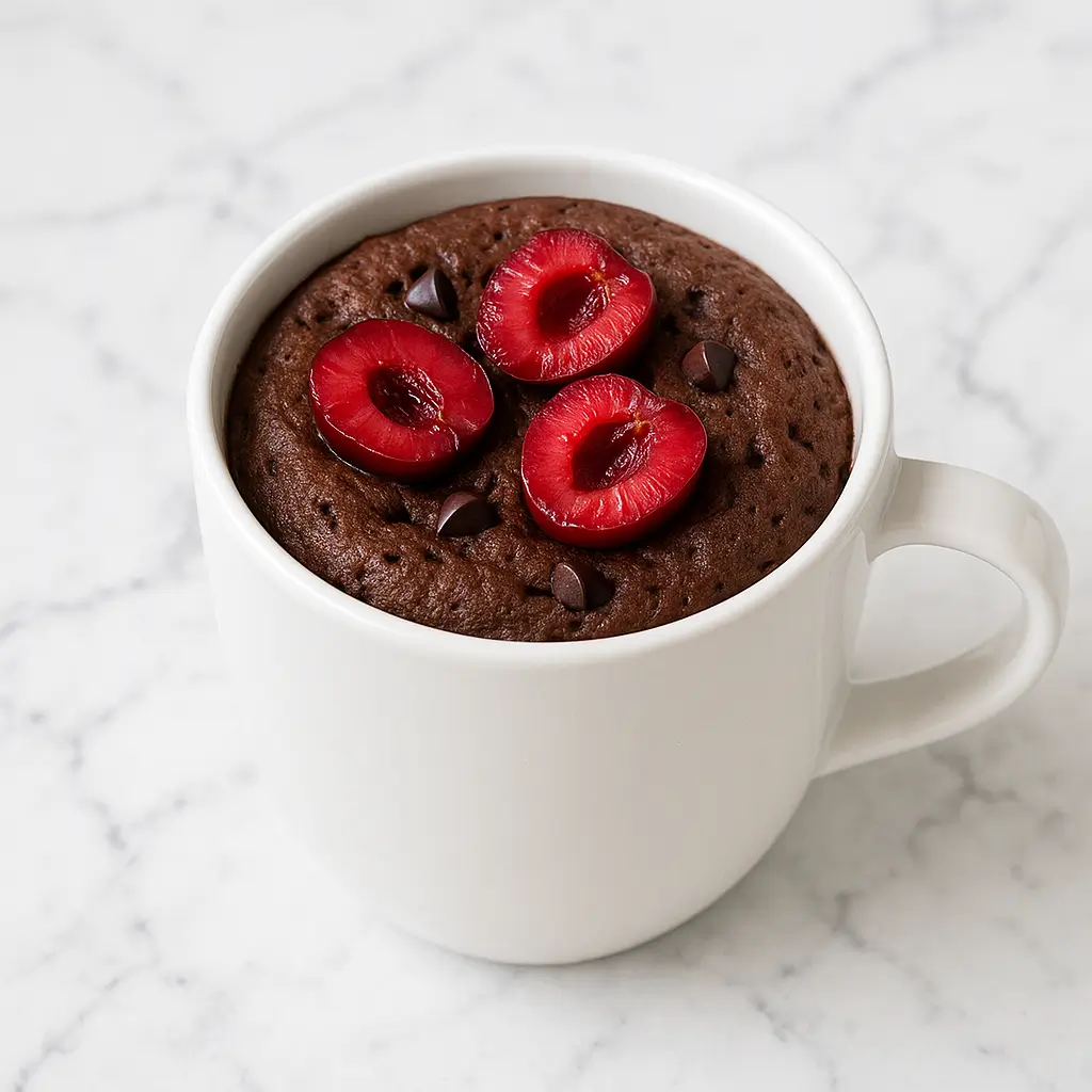 Mug cake chocolat et cerise