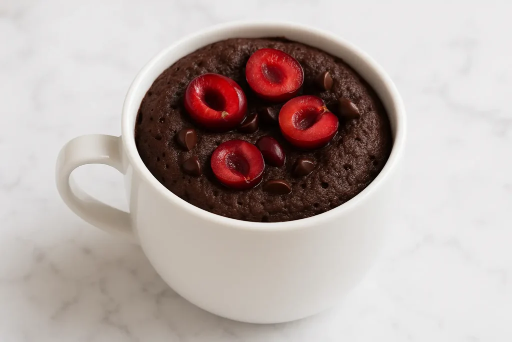 Mug cake chocolat & cerise