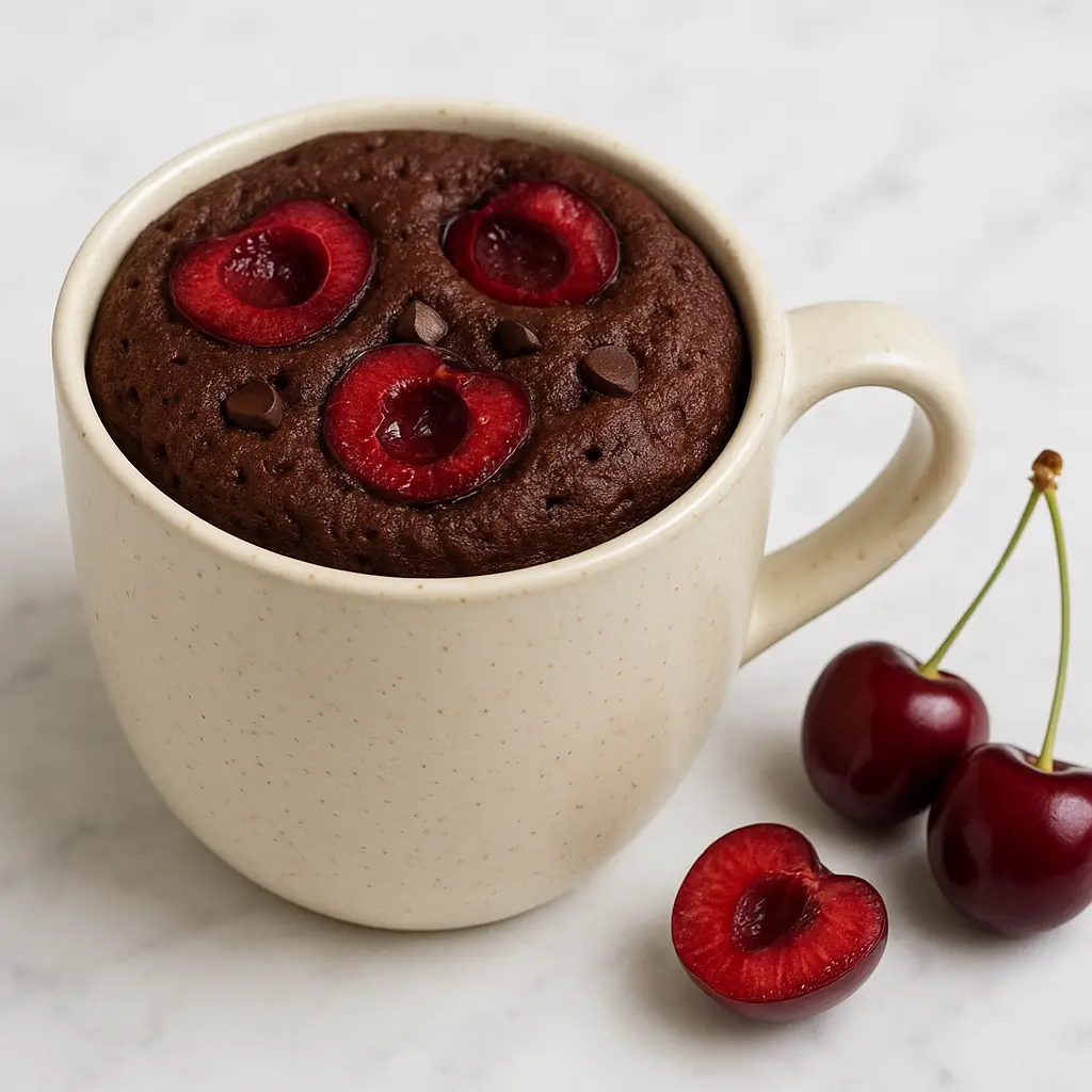 Mug cake chocolat & cerise healthy