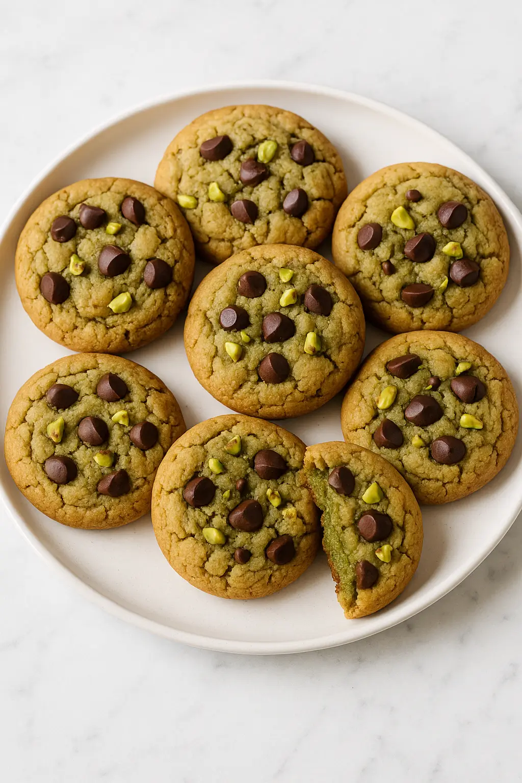 Cookie façon Dubaï Chocolate (pistache & chocolat)