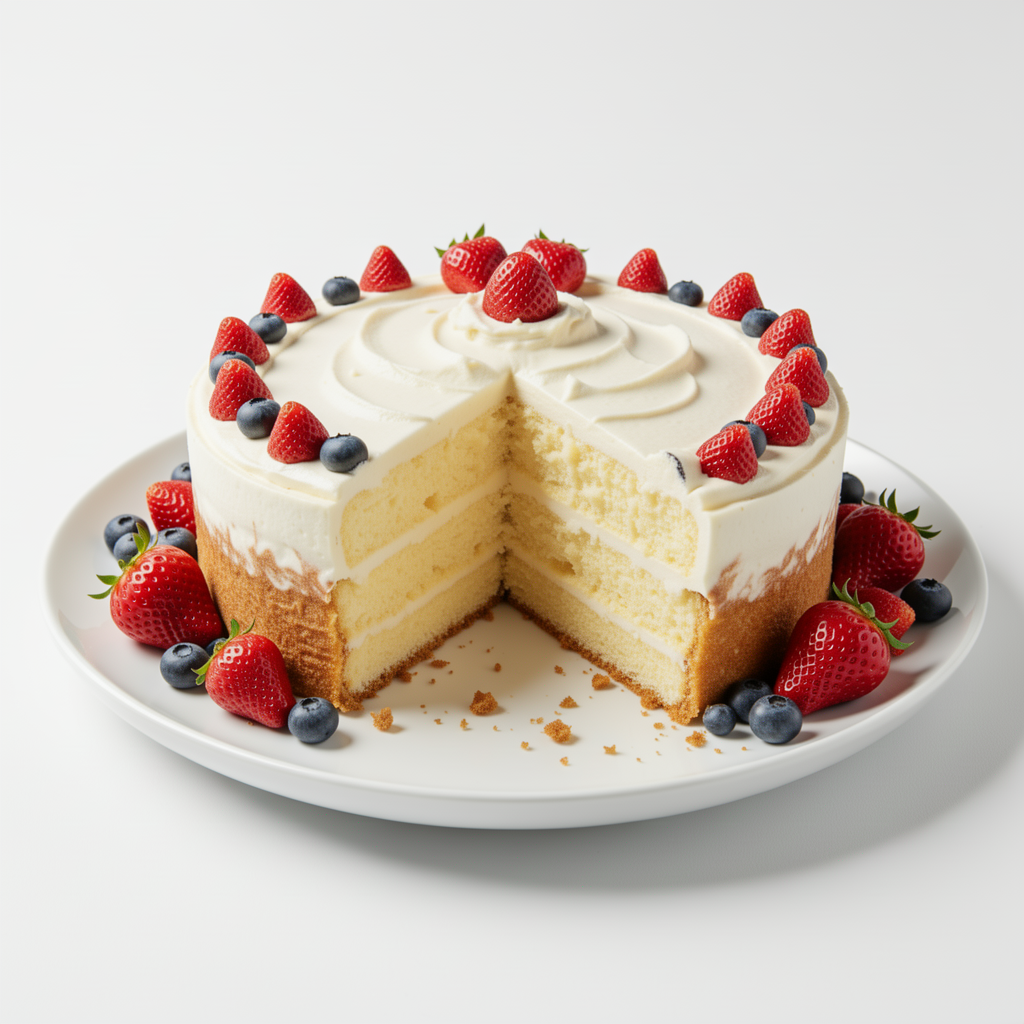 Professional food photography of Comment Faire Gâteau Yaourt Moelleux Inratable Recette Facile, mouthwatering presentation, studio lighting, clean white plate, fresh ingredients, 4K resolution, appetizing, high quality, centered composition