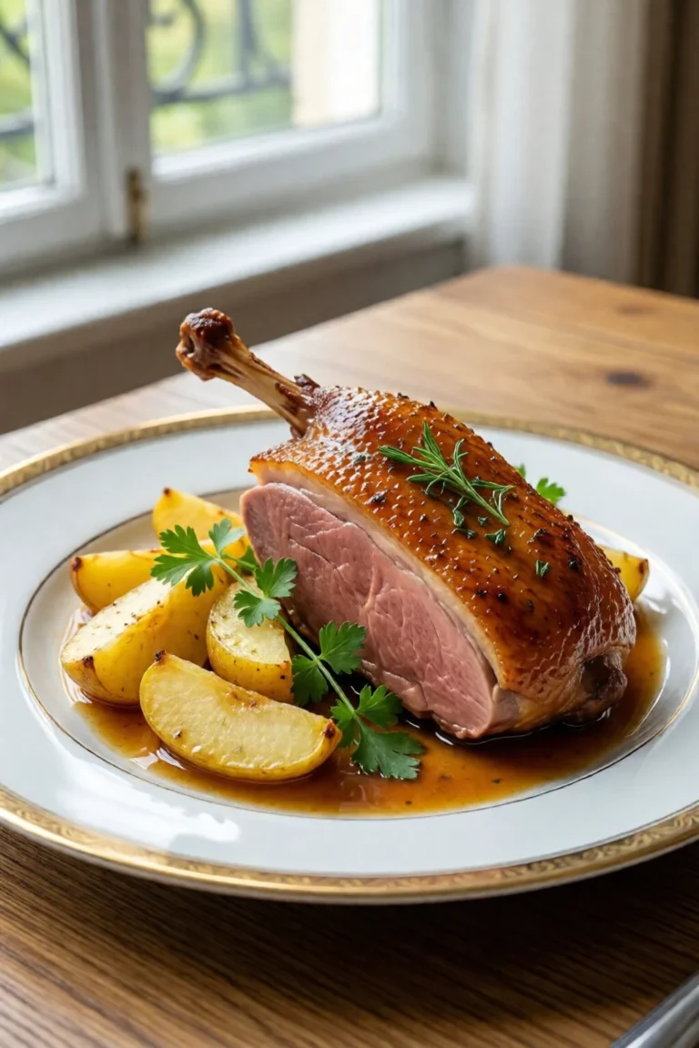 cuisse de canard roties aux pommes de terre un plat reconfortant - recette facile et rapide