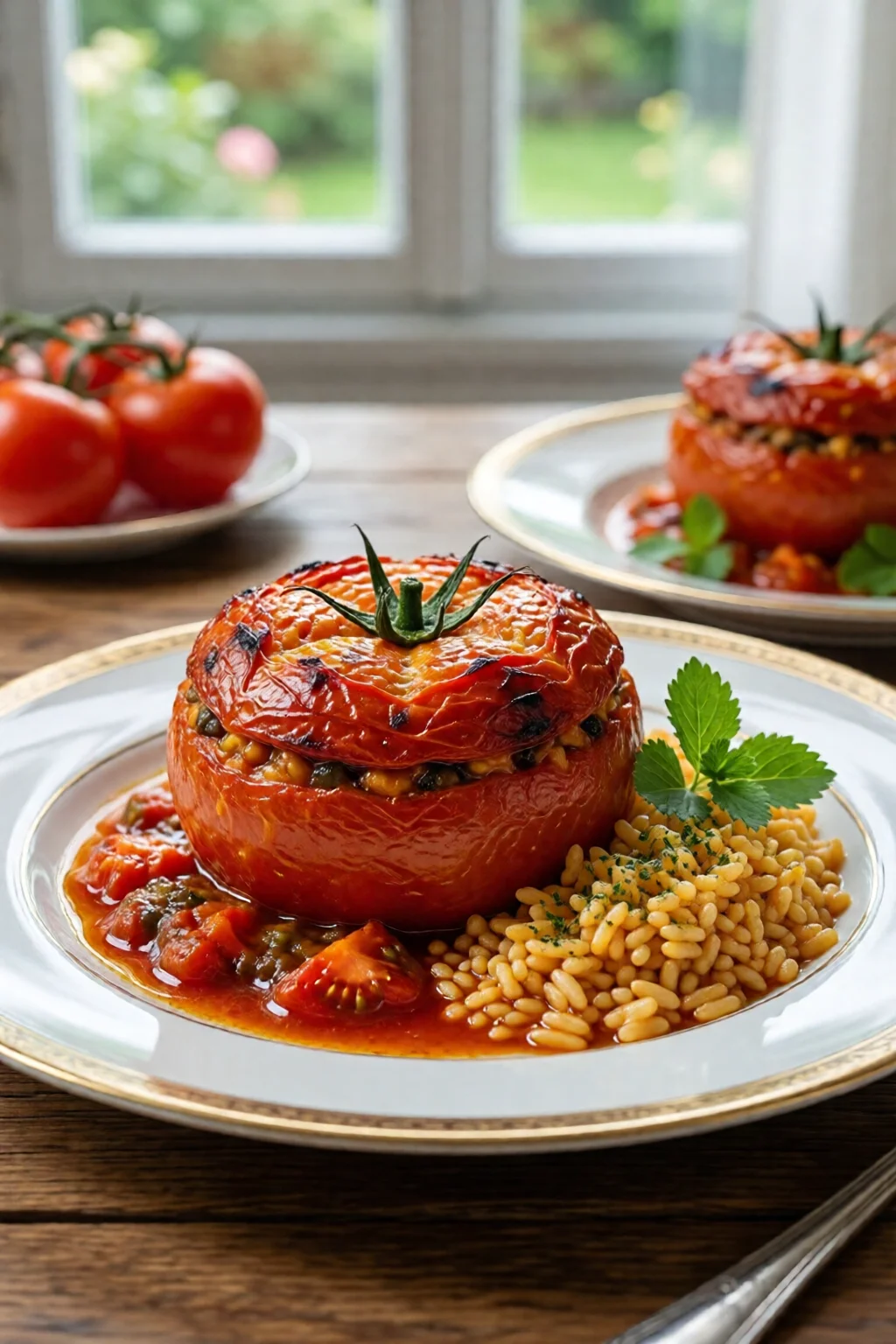 tomates farcies de grand mere avec riz un voyage gourmand et authentique - recette facile et rapide